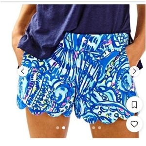 LILLY PULITZER-Women's Blue and White Shorts
